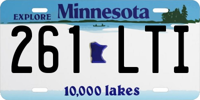 MN license plate 261LTI
