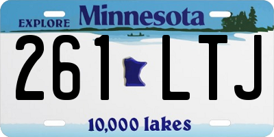 MN license plate 261LTJ