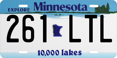 MN license plate 261LTL