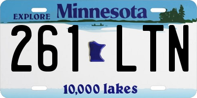 MN license plate 261LTN