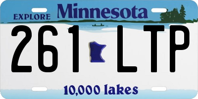 MN license plate 261LTP