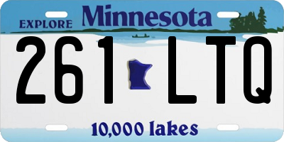 MN license plate 261LTQ