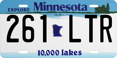 MN license plate 261LTR