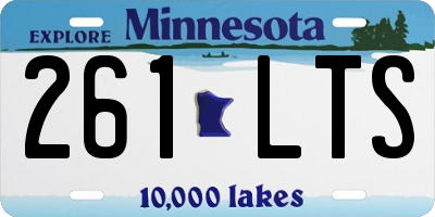 MN license plate 261LTS