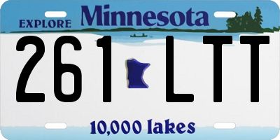 MN license plate 261LTT