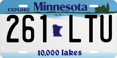 MN license plate 261LTU