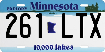 MN license plate 261LTX