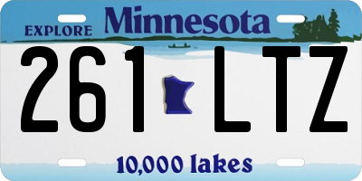 MN license plate 261LTZ