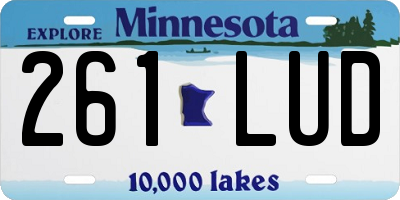 MN license plate 261LUD