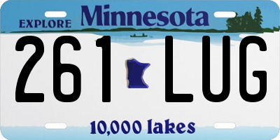 MN license plate 261LUG