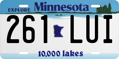 MN license plate 261LUI