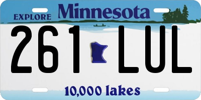 MN license plate 261LUL