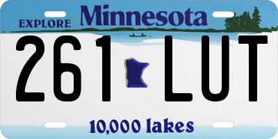 MN license plate 261LUT