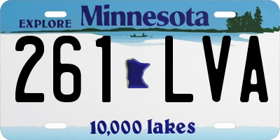 MN license plate 261LVA