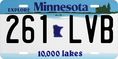 MN license plate 261LVB