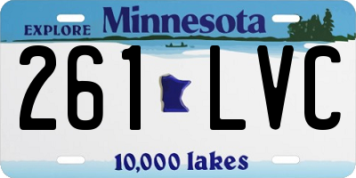 MN license plate 261LVC