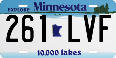 MN license plate 261LVF