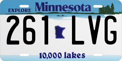 MN license plate 261LVG