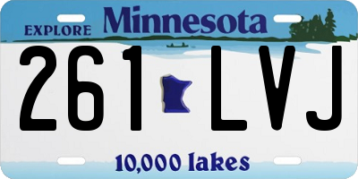 MN license plate 261LVJ
