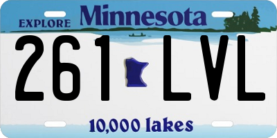 MN license plate 261LVL