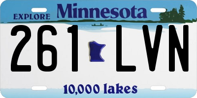 MN license plate 261LVN