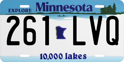 MN license plate 261LVQ