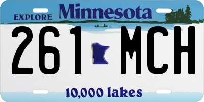 MN license plate 261MCH
