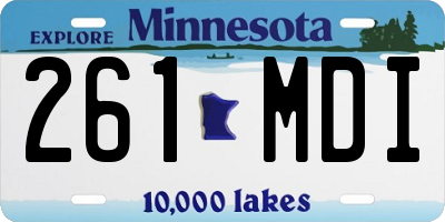MN license plate 261MDI
