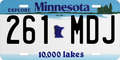 MN license plate 261MDJ