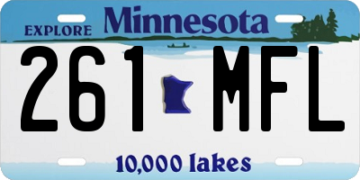 MN license plate 261MFL