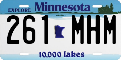 MN license plate 261MHM