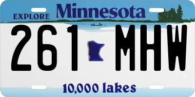 MN license plate 261MHW