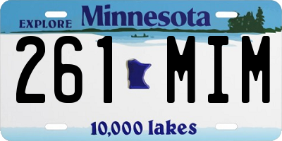 MN license plate 261MIM