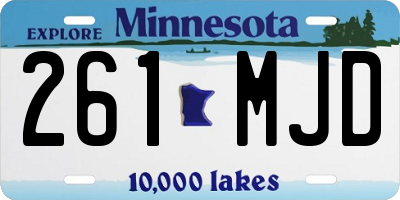MN license plate 261MJD