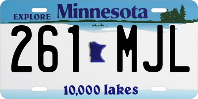 MN license plate 261MJL