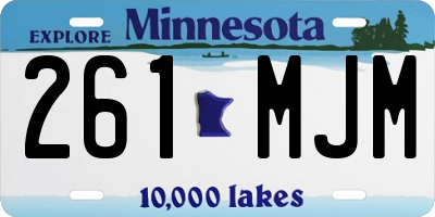 MN license plate 261MJM