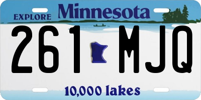 MN license plate 261MJQ