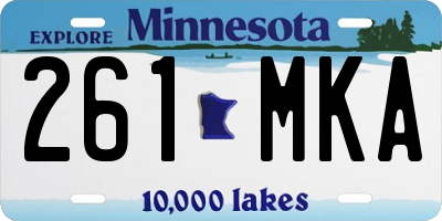 MN license plate 261MKA