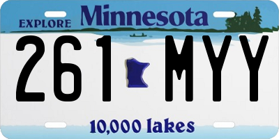 MN license plate 261MYY