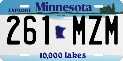 MN license plate 261MZM