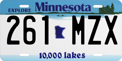 MN license plate 261MZX