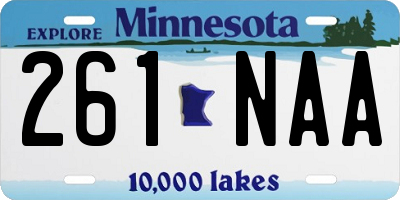MN license plate 261NAA