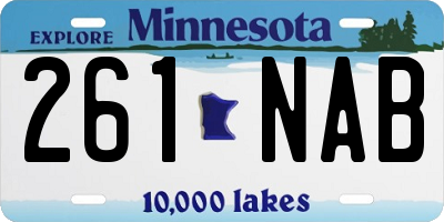 MN license plate 261NAB
