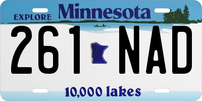MN license plate 261NAD