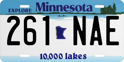 MN license plate 261NAE