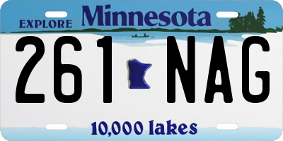 MN license plate 261NAG