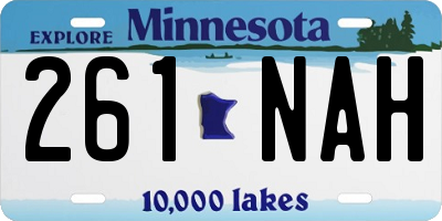 MN license plate 261NAH