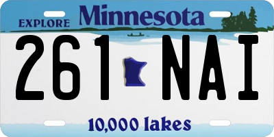 MN license plate 261NAI