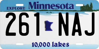 MN license plate 261NAJ