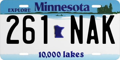 MN license plate 261NAK